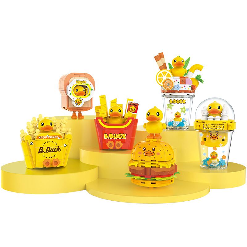 BALODY 21280 B.DUCK LITTLE VỊT VÀNG THỨC ĂN ĐỒ CHƠI 6 LOẠI bộ đồ chơi xếp lắp ráp ghép mô hình 591 khối