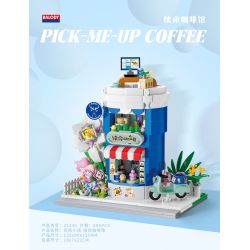 BALODY 21246 QUÁN PHỐ HOA CAFE CUỘC SỐNG BỀN VỮNG bộ đồ chơi xếp lắp ráp ghép mô hình PICK ME UP COFFEE 599 khối