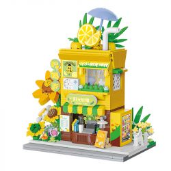BALODY 21247 QUÁN PHỐ HOA TRÀ CHANH NẮNG bộ đồ chơi xếp lắp ráp ghép mô hình LEMON TEA SHOP 575 khối