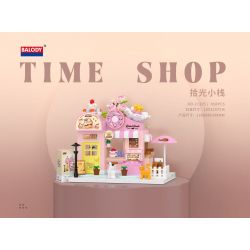 BALODY 21205 NHÀ NGHỆ THUẬT HOA TRỌ ĐÓN ÁNH SÁNG bộ đồ chơi xếp lắp ráp ghép mô hình TIME SHOP 458 khối