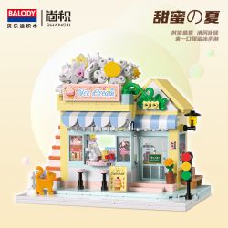 BALODY 21206 NGÔI NHÀ NGHỆ THUẬT HOA MÙA HÈ NGỌT NGÀO bộ đồ chơi xếp lắp ráp ghép mô hình SWEET SUMMER 485 khối