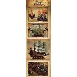 MouldKing 13197 Mould King 13197 NGƯỜI HÀ LAN BAY bộ đồ chơi xếp lắp ráp ghép mô hình Pirates Of The Caribbean THE FLYING DUTCHMAN Cướp Biển Vùng Caribe 4364 khối