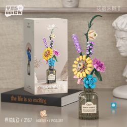 WEILE CREATION 2167 HOA KHÔNG NGỦ II NHỊP TIM bộ đồ chơi xếp lắp ráp ghép mô hình Creator Sáng Tạo 387 khối