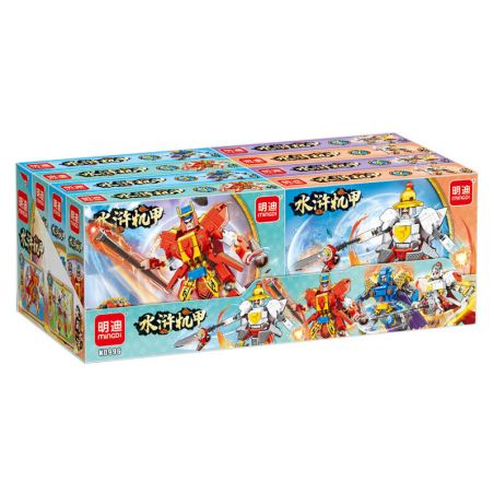 MINGDI LEIBAO K0996 0996 CƠ KHÍ THỦY HỬ 4 NGƯỜI MẪU WU SONG LU ZHISHEN LIN CHONG HUARONG bộ đồ chơi xếp lắp ráp ghép mô hình 648 khối