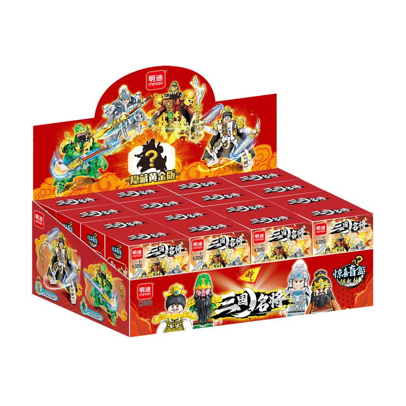 MINGDI LEIBAO K3050 3050 4 DANH TƯỚNG THỜI TAM QUỐC QUAN VŨ LƯU BỊ TRƯƠNG PHI TRIỆU VÂN bộ đồ chơi xếp lắp ráp ghép mô hình Three Kingdoms Tam Quốc Diễn Nghĩa