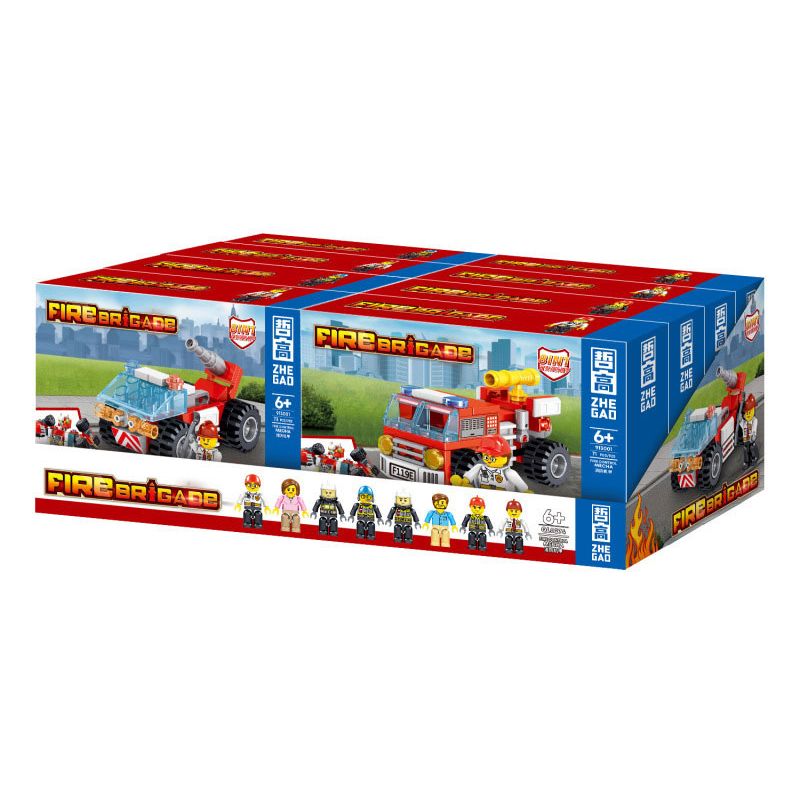 ZHEGAO 913001 CHUYỂN HÓA TRỰC TIẾP TỔ HỢP MECHA CHỮA CHÁY 8 bộ đồ chơi xếp lắp ráp ghép mô hình City Thành Phố 429 khối