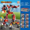 ZHEGAO 913001 CHUYỂN HÓA TRỰC TIẾP TỔ HỢP MECHA CHỮA CHÁY 8 bộ đồ chơi xếp lắp ráp ghép mô hình City Thành Phố 429 khối