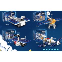 ZHEGAO 915002 TRẠM VŨ TRỤ 8 MÔ HÌNH bộ đồ chơi xếp lắp ráp ghép mô hình City Thành Phố 818 khối