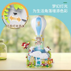 KAIDO KD99015 99015 FANTASY TEDDY CUỘC PHIÊU LƯU KỲ ẢO CỦA KHINH KHÍ CẦU bộ đồ chơi xếp lắp ráp ghép mô hình TEDDY MAGIC LAUNCH ADVENTURE