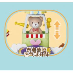 KAIDO KD99015 99015 FANTASY TEDDY CUỘC PHIÊU LƯU KỲ ẢO CỦA KHINH KHÍ CẦU bộ đồ chơi xếp lắp ráp ghép mô hình TEDDY MAGIC LAUNCH ADVENTURE