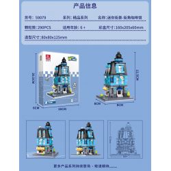 JIESTAR 59079 CẢNH PHỐ MINI CAFÉ GÓC bộ đồ chơi xếp lắp ráp ghép mô hình MINI STREET CORNER CAFE 290 khối