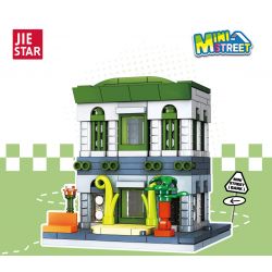 JIESTAR 59080 CHẾ ĐỘ XEM PHỐ THU NHỎ NGÂN HÀNG bộ đồ chơi xếp lắp ráp ghép mô hình MINI STREET BANK 292 khối