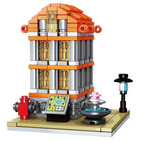 JIESTAR 59081 CHẾ ĐỘ XEM PHỐ THU NHỎ HÌNH VUÔNG bộ đồ chơi xếp lắp ráp ghép mô hình MINI STREET THE SQUARE 325 khối