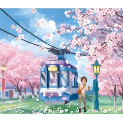 ZHEGAO 662019 THẾ GIỚI SKETCHPAD CÁP TREO SAKURA bộ đồ chơi xếp lắp ráp ghép mô hình Arts & Crafts SKETCHPAD WORLD 755 khối