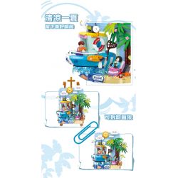 ZHEGAO 662020 THẾ GIỚI SKETCHPAD THUYỀN ĐÁNH CÁ MÙA HÈ bộ đồ chơi xếp lắp ráp ghép mô hình Arts & Crafts SKETCHPAD WORLD 650 khối