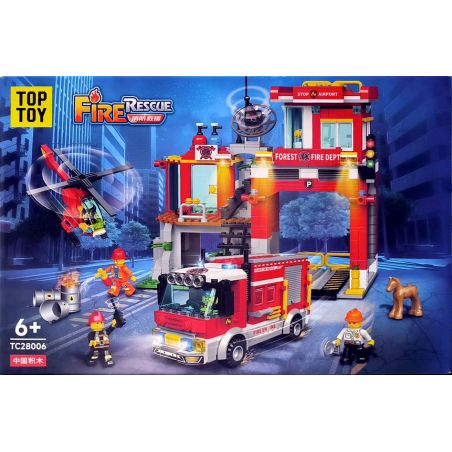 TOP TOY TC28006 28006 CỨU HỎA CHỮA CHÁY RỪNG bộ đồ chơi xếp lắp ráp ghép mô hình City FIRE RESCUE Thành Phố