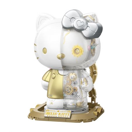 TOP TOY TC2045 2045 TC2060 2060 SANRIO THÂN HÌNH BẠCH KIM HELLO KITTY CYBORG bộ đồ chơi xếp lắp ráp ghép mô hình HELLO KITTY WHITE GOLDEN BIG FIGURE 400 khối