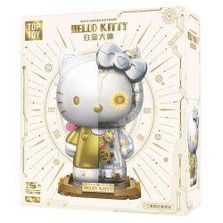 TOP TOY TC2045 2045 TC2060 2060 SANRIO THÂN HÌNH BẠCH KIM HELLO KITTY CYBORG bộ đồ chơi xếp lắp ráp ghép mô hình HELLO KITTY WHITE GOLDEN BIG FIGURE 400 khối