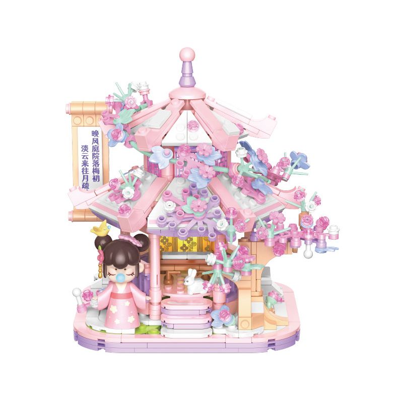 TOP TOY TC2042 2042 NẾU ĐẾN NANCI ĐỂ NGẮM THƠ HOA HANAMI YOUTING bộ đồ chơi xếp lắp ráp ghép mô hình 500 khối