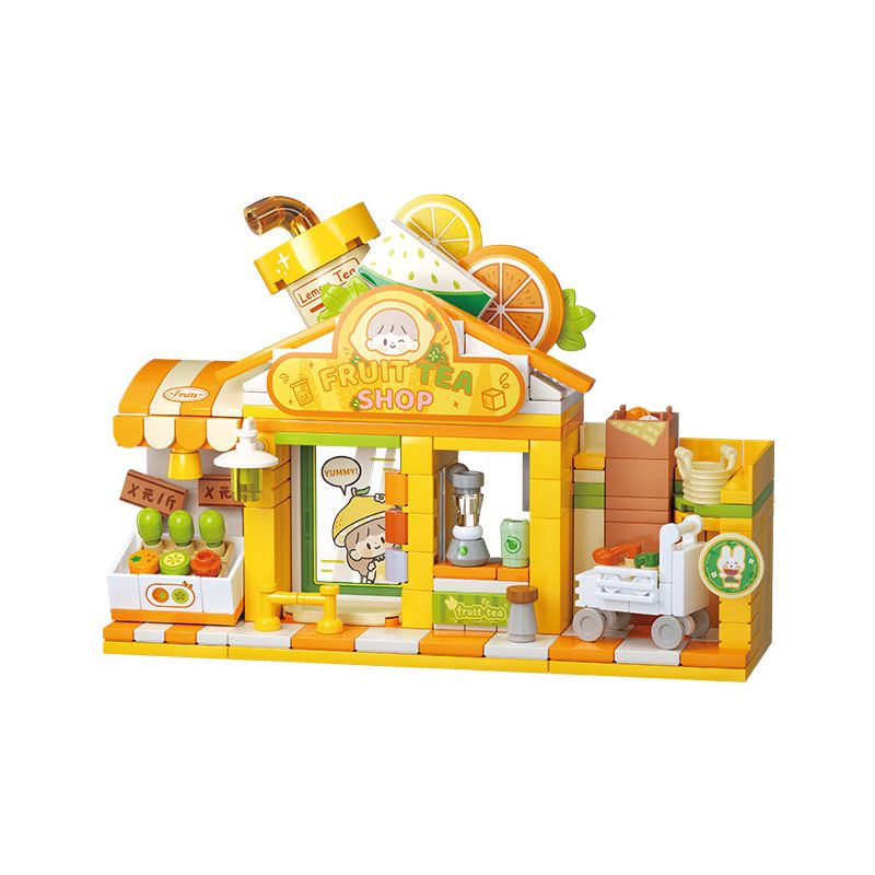 WEKKI 516502 KING ZHUO CỬA HÀNG ĐẦY MÀU SẮC CỦA AZHUO TRÀ TRÁI CÂY bộ đồ chơi xếp lắp ráp ghép mô hình