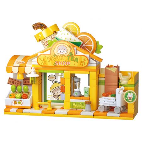 WEKKI 516502 KING ZHUO CỬA HÀNG ĐẦY MÀU SẮC CỦA AZHUO TRÀ TRÁI CÂY bộ đồ chơi xếp lắp ráp ghép mô hình