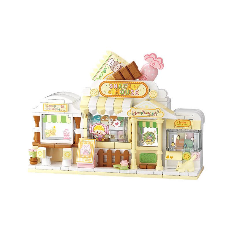 WEKKI 516503 CỬA HÀNG ĐẦY MÀU SẮC CỦA KING ZHUO NHÀ ĂN NHẸ AZHUO bộ đồ chơi xếp lắp ráp ghép mô hình