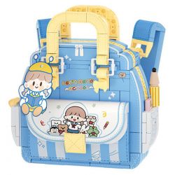 WEKKI 516508 KING ZHUO CHIẾC TÚI ĐA NĂNG CỦA AZHUO CẶP ĐI HỌC NHỎ bộ đồ chơi xếp lắp ráp ghép mô hình