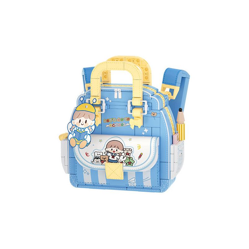 WEKKI 516508 KING ZHUO CHIẾC TÚI ĐA NĂNG CỦA AZHUO CẶP ĐI HỌC NHỎ bộ đồ chơi xếp lắp ráp ghép mô hình