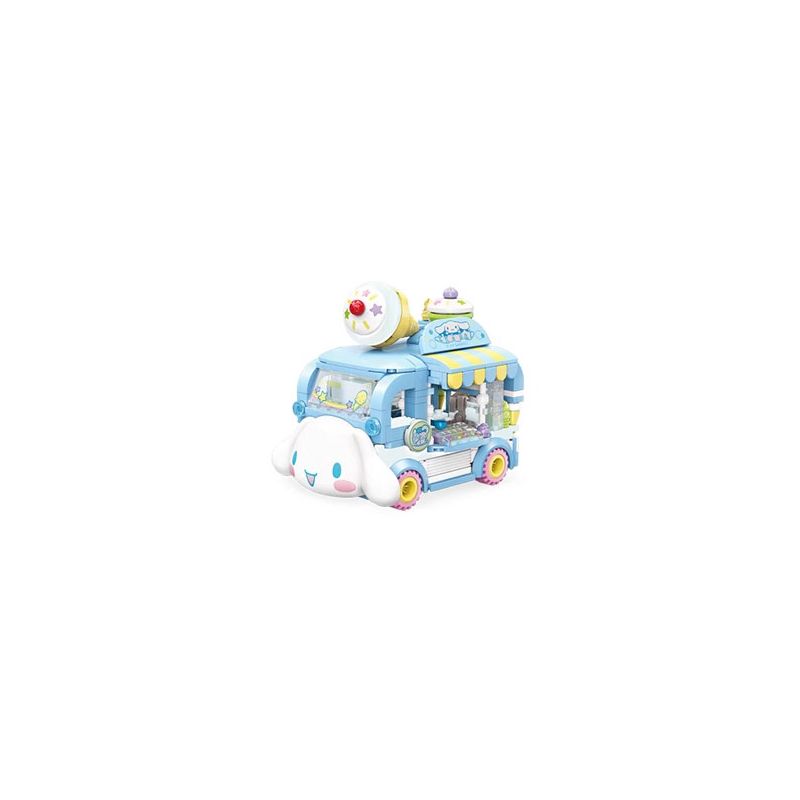 KEEPPLEY K20847 20847 SANRIO XE BÁN MÓN TRÁNG MIỆNG CHÓ TAI TO BÁNH PUDDING bộ đồ chơi xếp lắp ráp ghép mô hình Movie & Game SANRIO CHARACTERS Phim Và Trò Chơi 310 khối