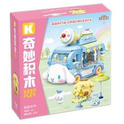 KEEPPLEY K20847 20847 SANRIO XE BÁN MÓN TRÁNG MIỆNG CHÓ TAI TO BÁNH PUDDING bộ đồ chơi xếp lắp ráp ghép mô hình Movie & Game SANRIO CHARACTERS Phim Và Trò Chơi 310 khối