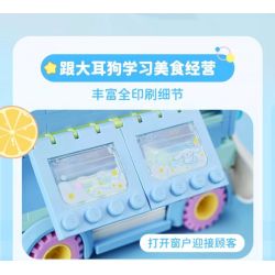 KEEPPLEY K20847 20847 SANRIO XE BÁN MÓN TRÁNG MIỆNG CHÓ TAI TO BÁNH PUDDING bộ đồ chơi xếp lắp ráp ghép mô hình Movie & Game SANRIO CHARACTERS Phim Và Trò Chơi 310 khối