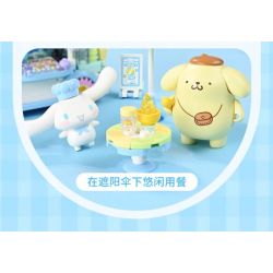 KEEPPLEY K20847 20847 SANRIO XE BÁN MÓN TRÁNG MIỆNG CHÓ TAI TO BÁNH PUDDING bộ đồ chơi xếp lắp ráp ghép mô hình Movie & Game SANRIO CHARACTERS Phim Và Trò Chơi 310 khối
