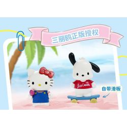 KEEPPLEY K20848 20848 SANRIO XE TẢI BURGER HELLO KITTY CHÓ PACHA bộ đồ chơi xếp lắp ráp ghép mô hình Movie & Game SANRIO CHARACTERS Phim Và Trò Chơi 340 khối