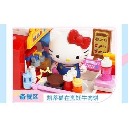 KEEPPLEY K20848 20848 SANRIO XE TẢI BURGER HELLO KITTY CHÓ PACHA bộ đồ chơi xếp lắp ráp ghép mô hình Movie & Game SANRIO CHARACTERS Phim Và Trò Chơi 340 khối