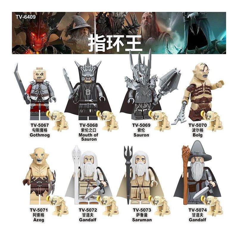 TV 6409 5067 5068 5069 5070 5071 5072 5073 5074 CHÚA TỂ CỦA NHỮNG CHIẾC NHẪN NHÂN VẬT NHỎ 8 LOẠI bộ đồ chơi xếp lắp ráp ghép mô hình The Lord Of The Rings Chúa Nhẫn