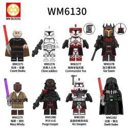 WM 6130 2275 2276 2277 2278 2279 2280 2281 2282 NHÂN VẬT NHỎ TRONG STAR WARS 8 KIỂU bộ đồ chơi xếp lắp ráp ghép mô hình Chiến Tranh Giữa Các Vì Sao