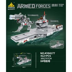 Kazi KY84177 84177 MECHA BIẾN HÌNH TÀU SÂN BAY SỐ 04 GIÁP PHÁO ĐÀI KÍCH THƯỚC bộ đồ chơi xếp lắp ráp ghép mô hình Military Army ARMED FORCES Quân Sự Bộ Đội 412 khối