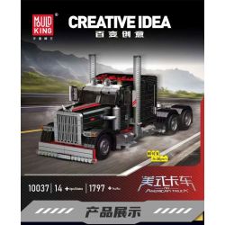 MouldKing 10037 Mould King 10037 XE TẢI MỸ bộ đồ chơi xếp lắp ráp ghép mô hình Creator AMERICAN TRUCK Sáng Tạo 1797 khối