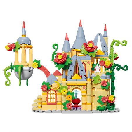 Kazi KY81136 81136 THÀNH PHỐ HOA 8 MẪU KHU VƯỜN BÍ MẬT CỔNG TƯỜNG DÂY LEO CẦU THANG UỐN LƯỢN BẬU CỬA SỔ THƠM NGÁT GÁC MÁI LÃNG MẠN bộ đồ chơi xếp lắp ráp ghép mô hình FLOWER CITY SERIES 418 khối