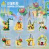 Kazi KY81136 81136 THÀNH PHỐ HOA 8 MẪU KHU VƯỜN BÍ MẬT CỔNG TƯỜNG DÂY LEO CẦU THANG UỐN LƯỢN BẬU CỬA SỔ THƠM NGÁT GÁC MÁI LÃNG MẠN bộ đồ chơi xếp lắp ráp ghép mô hình FLOWER CITY SERIES 418 khối