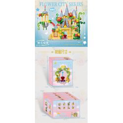 Kazi KY81136 81136 THÀNH PHỐ HOA 8 MẪU KHU VƯỜN BÍ MẬT CỔNG TƯỜNG DÂY LEO CẦU THANG UỐN LƯỢN BẬU CỬA SỔ THƠM NGÁT GÁC MÁI LÃNG MẠN bộ đồ chơi xếp lắp ráp ghép mô hình FLOWER CITY SERIES 418 khối