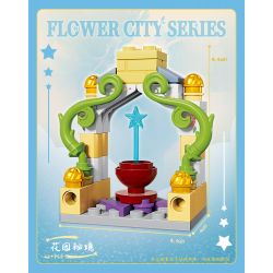 Kazi KY81136 81136 THÀNH PHỐ HOA 8 MẪU KHU VƯỜN BÍ MẬT CỔNG TƯỜNG DÂY LEO CẦU THANG UỐN LƯỢN BẬU CỬA SỔ THƠM NGÁT GÁC MÁI LÃNG MẠN bộ đồ chơi xếp lắp ráp ghép mô hình FLOWER CITY SERIES 418 khối