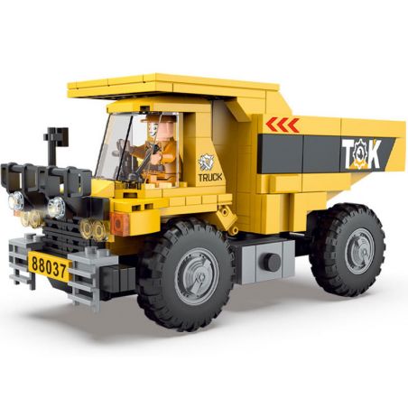 LE YI 88037 XE TẢI KHAI THÁC MỎ bộ đồ chơi xếp lắp ráp ghép mô hình City Thành Phố 402 khối