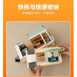 LUMIBRICKS FUNWHOLE F9032 9032 RV BÃI BIỂN bộ đồ chơi xếp lắp ráp ghép mô hình Creator TRAVEL TRAILER Sáng Tạo 1325 khối