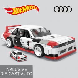 MEGA BLOKS HRY20 HOT WHEELS AUDI 90 QUATTRO IMSA GTO bộ đồ chơi xếp lắp ráp ghép mô hình Creator Sáng Tạo 973 khối