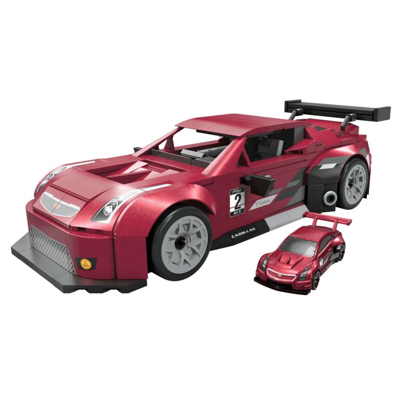 MEGA BLOKS HRY18 BÁNH XE NÓNG CADILLAC ATS-V R tỷ lệ 1:24 bộ đồ chơi xếp lắp ráp ghép mô hình Speed Champions Racing Cars HOT WHEELS CADILLAC ATS-V R Đua Xe Công Thức 319 khối