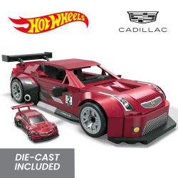 MEGA BLOKS HRY18 BÁNH XE NÓNG CADILLAC ATS-V R tỷ lệ 1:24 bộ đồ chơi xếp lắp ráp ghép mô hình Speed Champions Racing Cars HOT WHEELS CADILLAC ATS-V R Đua Xe Công Thức 319 khối