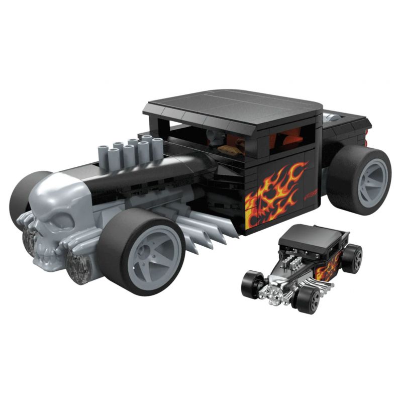 MEGA BLOKS HRY17 HOT WHEELS MẪU XE FORD ĐÃ ĐƯỢC SỬA ĐỔI tỷ lệ 1:24 bộ đồ chơi xếp lắp ráp ghép mô hình Speed Champions Racing Cars HOT WHEELS BONE SHAKER VEHICLE Đua Xe Công Thức 334 khối