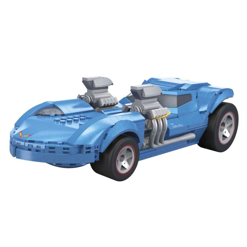 MEGA BLOKS HKV07 BÁNH XE NÓNG TWIN MILL bộ đồ chơi xếp lắp ráp ghép mô hình Creator HOT WHEELS TWIN MILL Sáng Tạo 635 khối