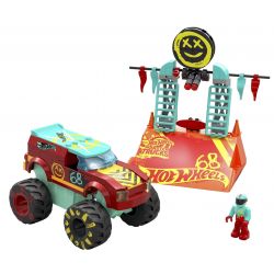 MEGA BLOKS HNG53 HOT WHEELS DEMO DERBY EXTREME TRICK COURSE XE TẢI QUÁI VẬT KÉO LÙI bộ đồ chơi xếp lắp ráp ghép mô hình Speed Champions Racing Cars HOT WHEELS DEMO DERBY EXTREME TRICK COURSE MONSTER TRUCK Đua Xe Công Thức 151 khối